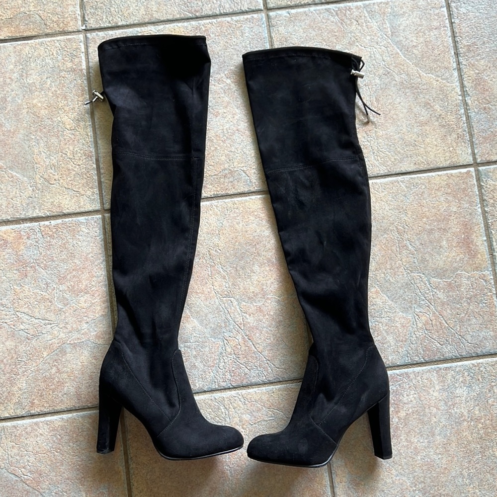 Sam Edelman Kent black over the knee suede boots size 7